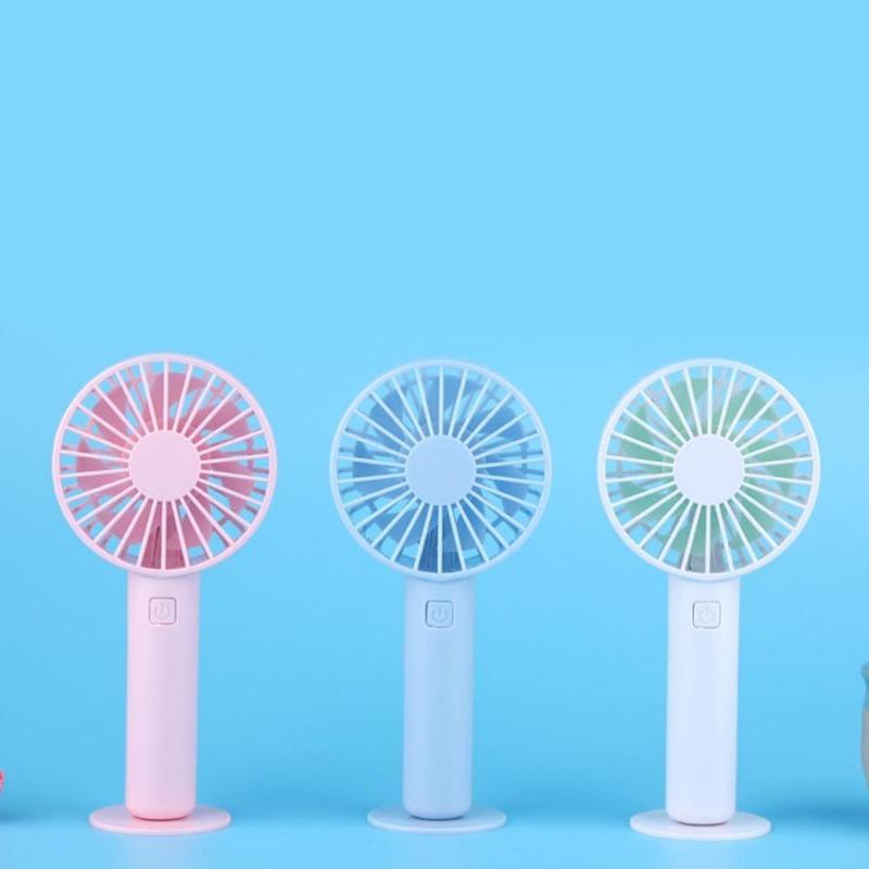 USB Mini Fan Handheld Personal Fan Rechargeable Battery Operated Cooling Fan Portable 3-Speed Macaro