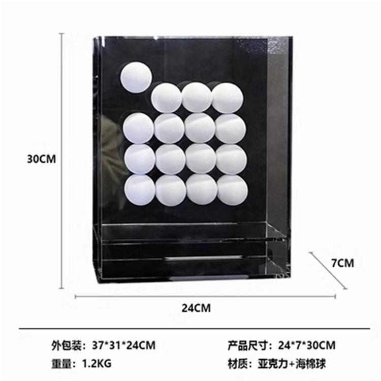 Creative Square Acrylic Cover Ball Decoration Modern Transparent Acrylic Square Home Decoration Living Room Decoration Ornaments