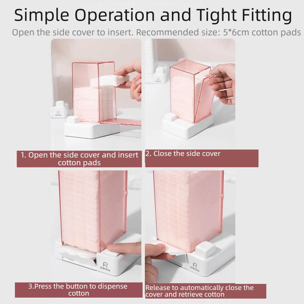 Press Type Cotton Pad Dispenser Creative Automatic Cotton Dispenser  Cosmetic Box