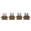 Animal Panda Pvc Figurine Set With Cardboard Box Style For Kids And Collectors