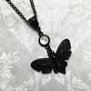 2024 Vintage Gothic Cross Necklace Alloy Necklace Glass Heart Pendant Punk Style Necklace