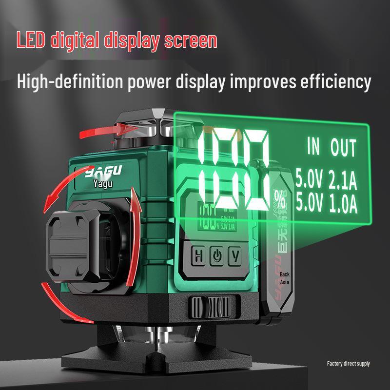 Yagu 12-линейный высокоточный зеленый лазерный уровень с автоматическим наружным инфракрасным выравниванием