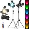 RGB Video Lights Photography Studio Lamp Bi-color DSLR Fill Lighting Panel Lighting For Shoot Live Streaming Youtube Camera