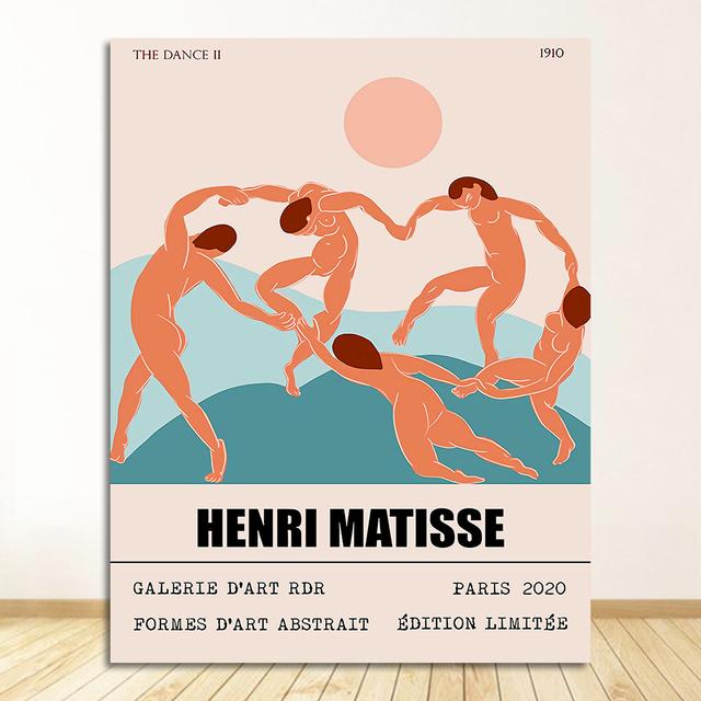 Линии стены искусства холст картины плакаты на скандинавскую тему и принты настенные панно для декора гостиной классический Матисс абстрактные листья