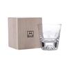 Tajima Glass Edo Glass Fuji Glass Rocks Glass In Wooden Box and Mt. (Moon Snowflake)