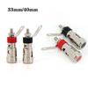 33mm 40mm Metal Push-Type Spring Terminal Speaker Amplifier Spring Self-Locking Power Socket Push-Type Plug for Audio Cable