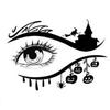 10 Sheets Halloween Spider Eye Tattoo Stickers Face Temporary Tattoos DIY Bat Skull Spider Web Pattern Scary Eye Shadow Stickers for Adult Kids