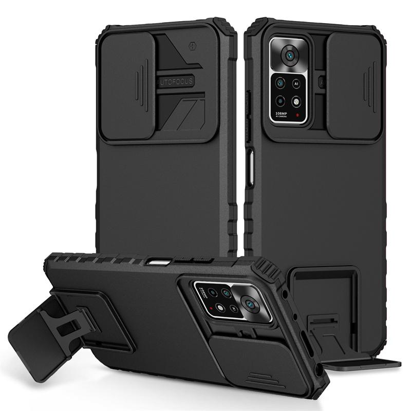 Для Xiaomi Redmi Note 11 Pro 5G Чехол Slide Camera Armor Чехлы для телефонов Redmy Note 11S 11Pro Note11 4G Kickstand Задняя крышка