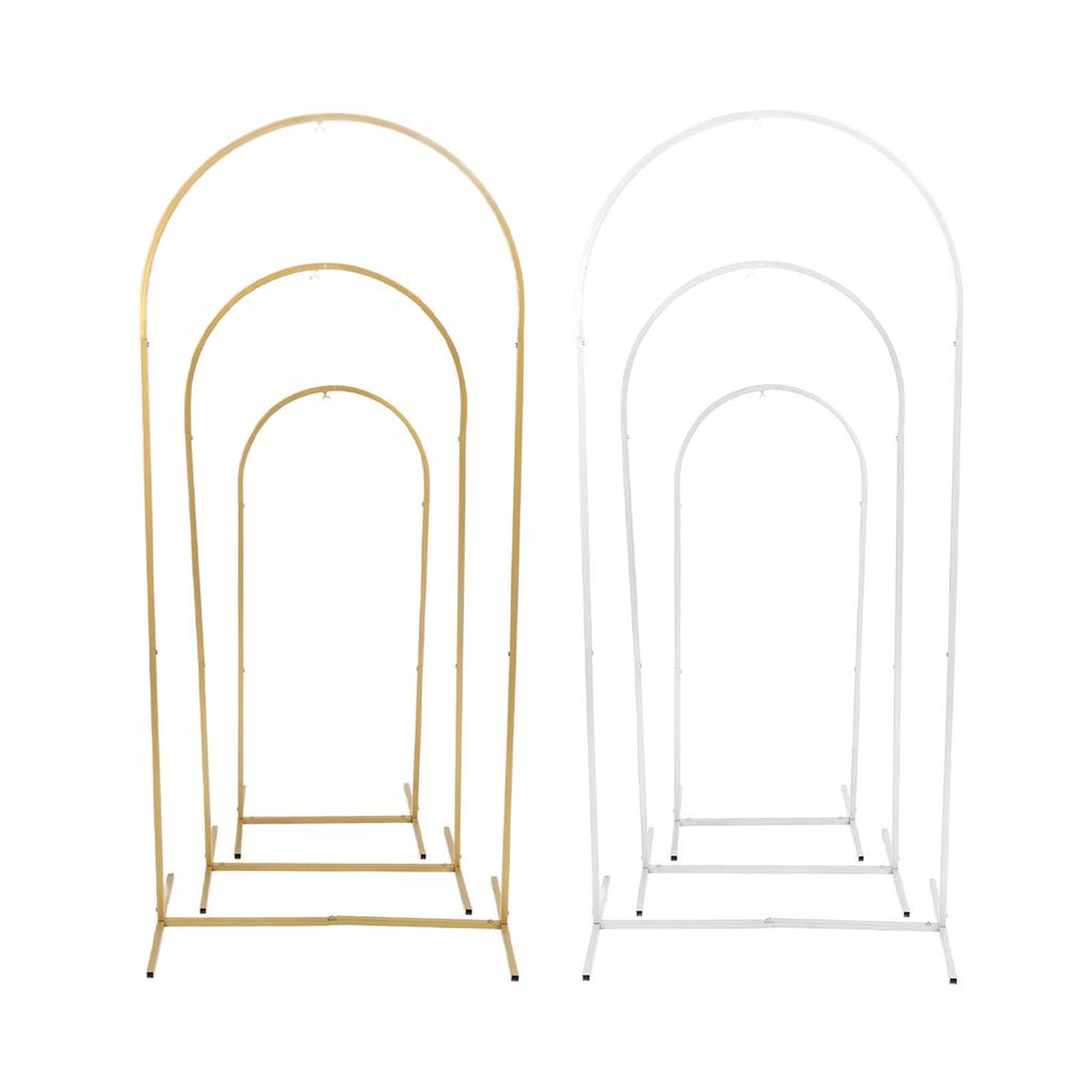 Комплект из 3 предметов, подставка для свадебной арки, 4 фута, 5 футов, 6 футов, металлическая подставка для арочного фона с воздушными шарами для улицы