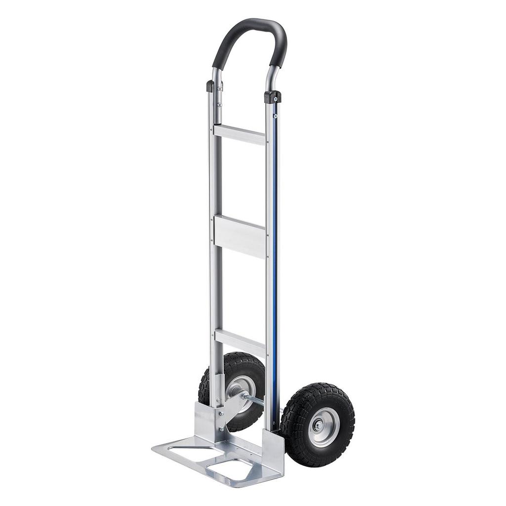 Hand Truck, 226.9 kg Load Capacity, Heavy-Duty Hand Truck Dolly with Non-Slip Wheels & Handle, Aluminum Alloy Portable Trolley Dolly with Tie-down