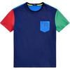 Мужская трикотажная футболка Polo Color Block с карманом 710852665-008