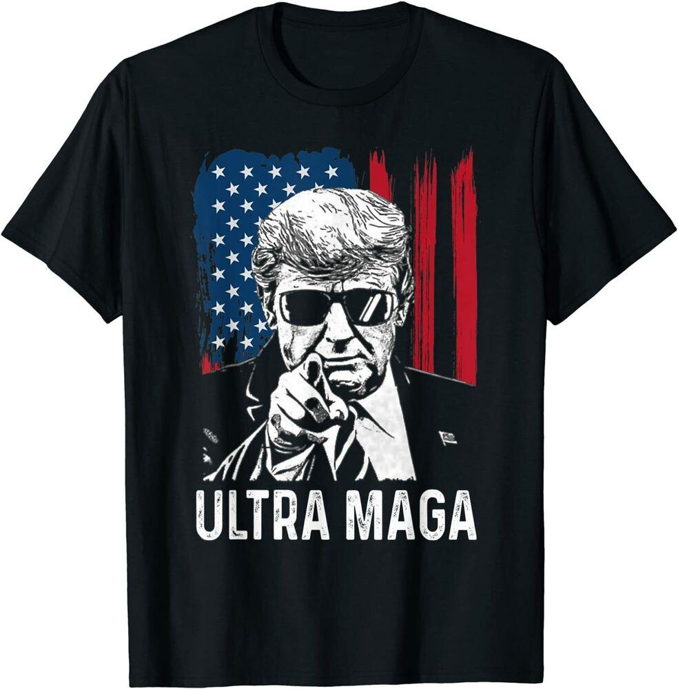 Ultra MAGA Funny Anti Biden American Flag Pro Trump Apparel Unisex T-Shirt Unisex T-Shirt