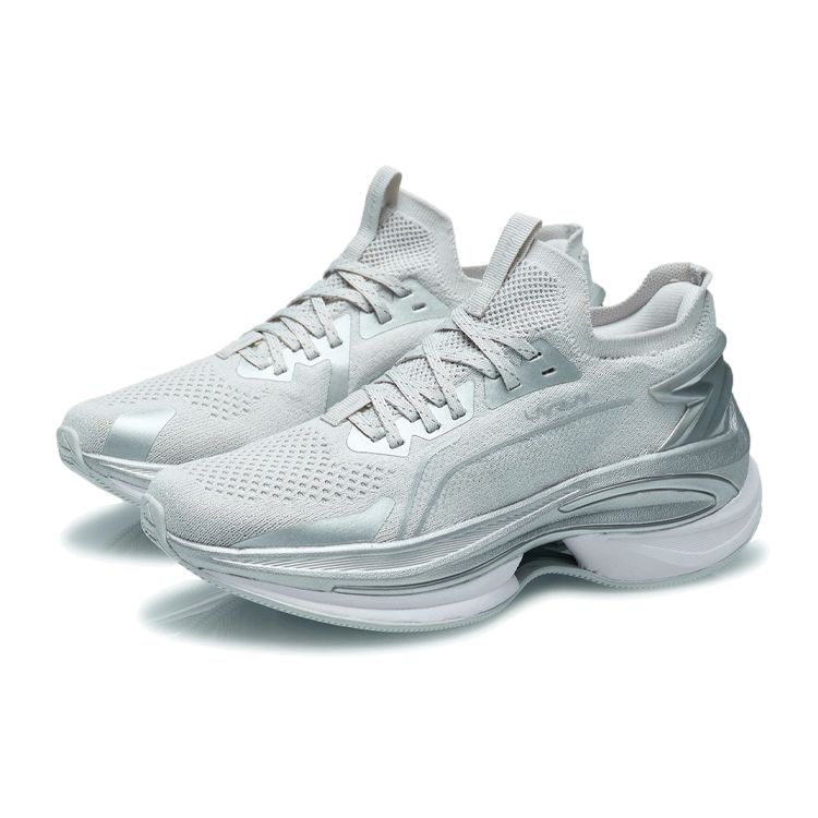 Li Ning Wu Shi 5S 1.0 Shock Absorbing Non-Slip Wear-Resistant Low-Top Running Shoes Men Running Shoes Silver Gray ARHR071-6