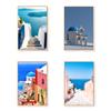 Greece Santorini Aegean Sea Picture Sea Island Wall Art Canvas Painting Poster Printing Living Room Home Decoration Background