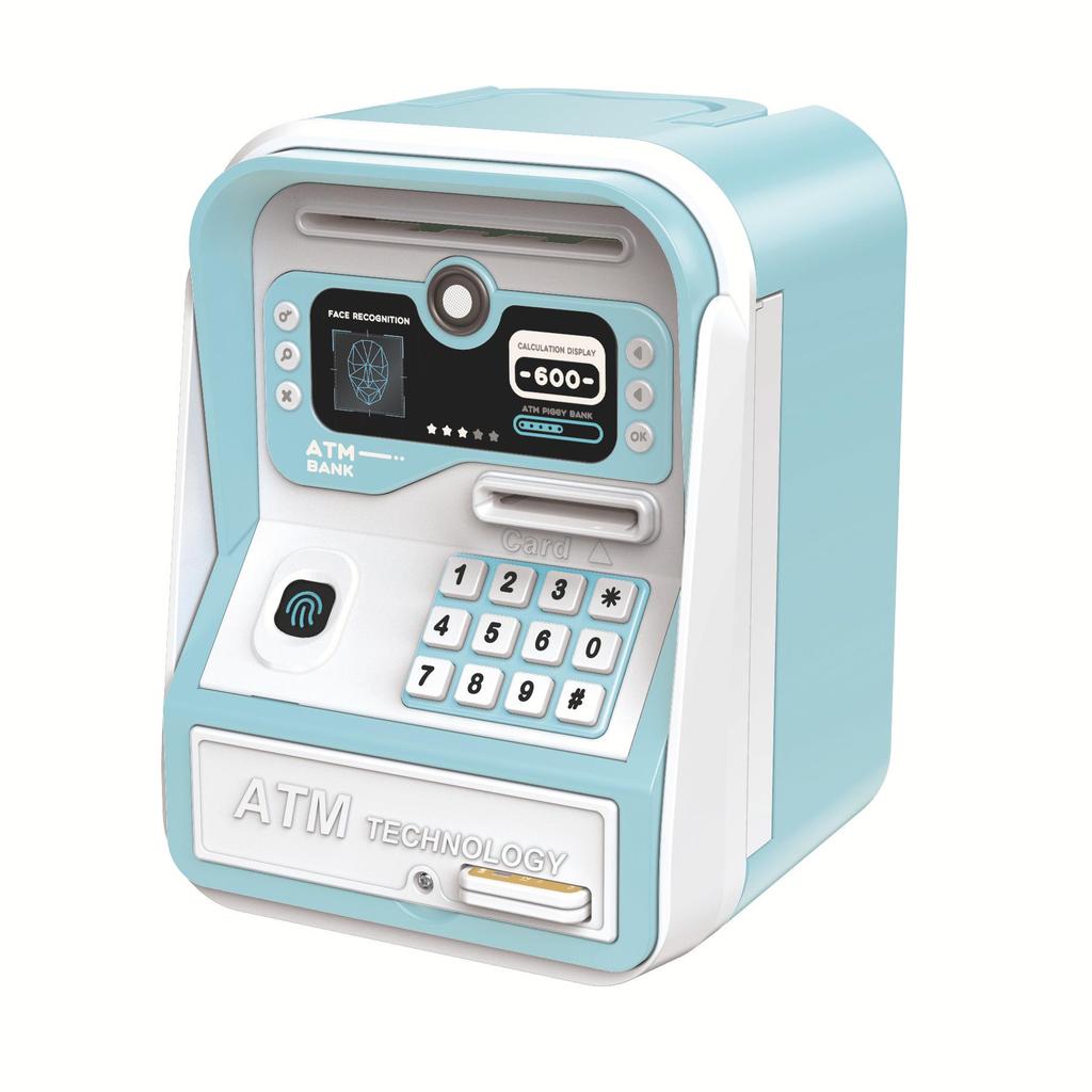 Children's Electric Piggy Bank with Fingerprint Password and Automatic Money Rolling Feature