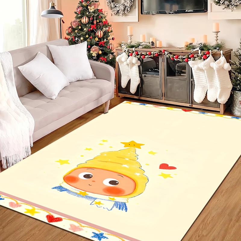 Twinkle Twinkle Star Friends Around Moon Carpet Printing Home Decor Bathroom Mat Fashion Room
