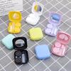 Контейнер для линз Lenes Multicolor Портативный Мини-контейнер для контактных линз с зеркалом, пинцетом и флаконом для раствора для очистки глаз от протеинов