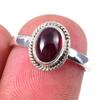 Natural Garnet Gemstone Handmade 925 Solid Sterling Silver Gift Ring Size 6 L3W70