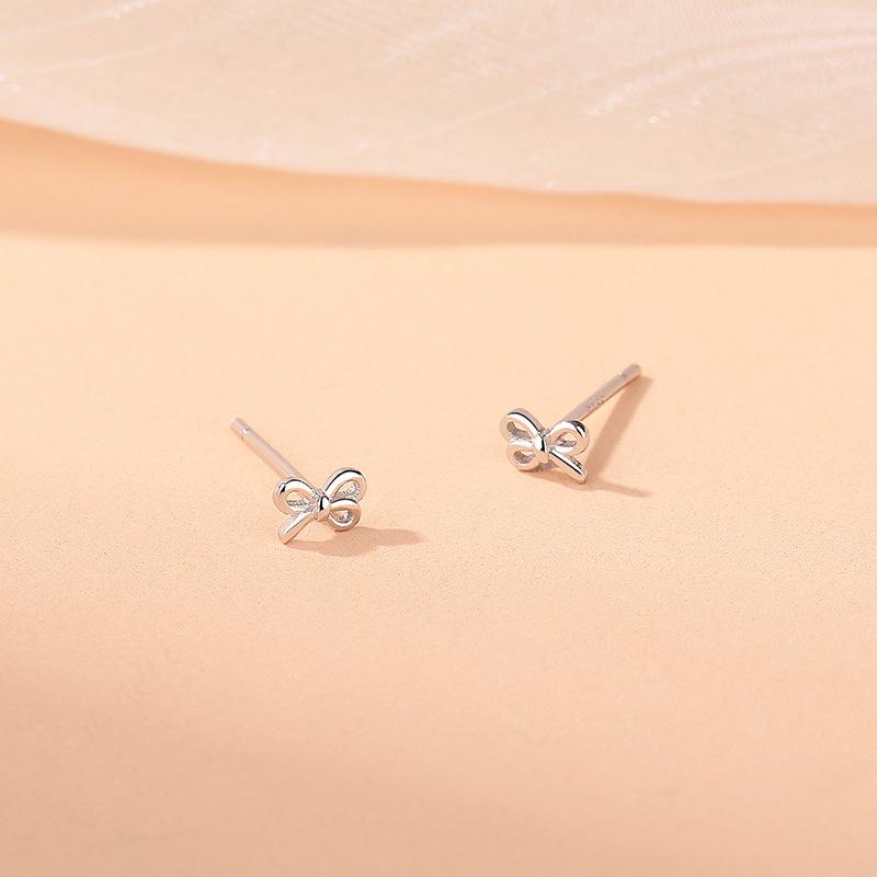 Простые линии банта для женщин, милые и универсальные, модные, повседневные новые серьги