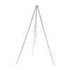 BBQ Tripod Frame with Chain and Hook Storage Bag Adjustable Height Camping Tripod Stand for Open