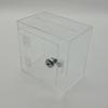 Acrylic Donation Box Suggestion Money with Lock Clear Ballot Storage Organizer for