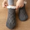 Couple Socks Fashion Pattern Keep Warm Washable Non Slip Knitting Floor Socks for Home