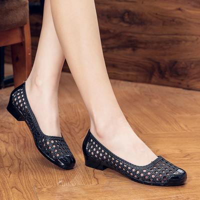 FHC Новые летние желейные туфли, Босоножки на танкетке с закрытым носком, Резиновые каблуки с вырезами, ПВХ галоши, Абрикосовый, Синий, Черный, Дропшиппинг