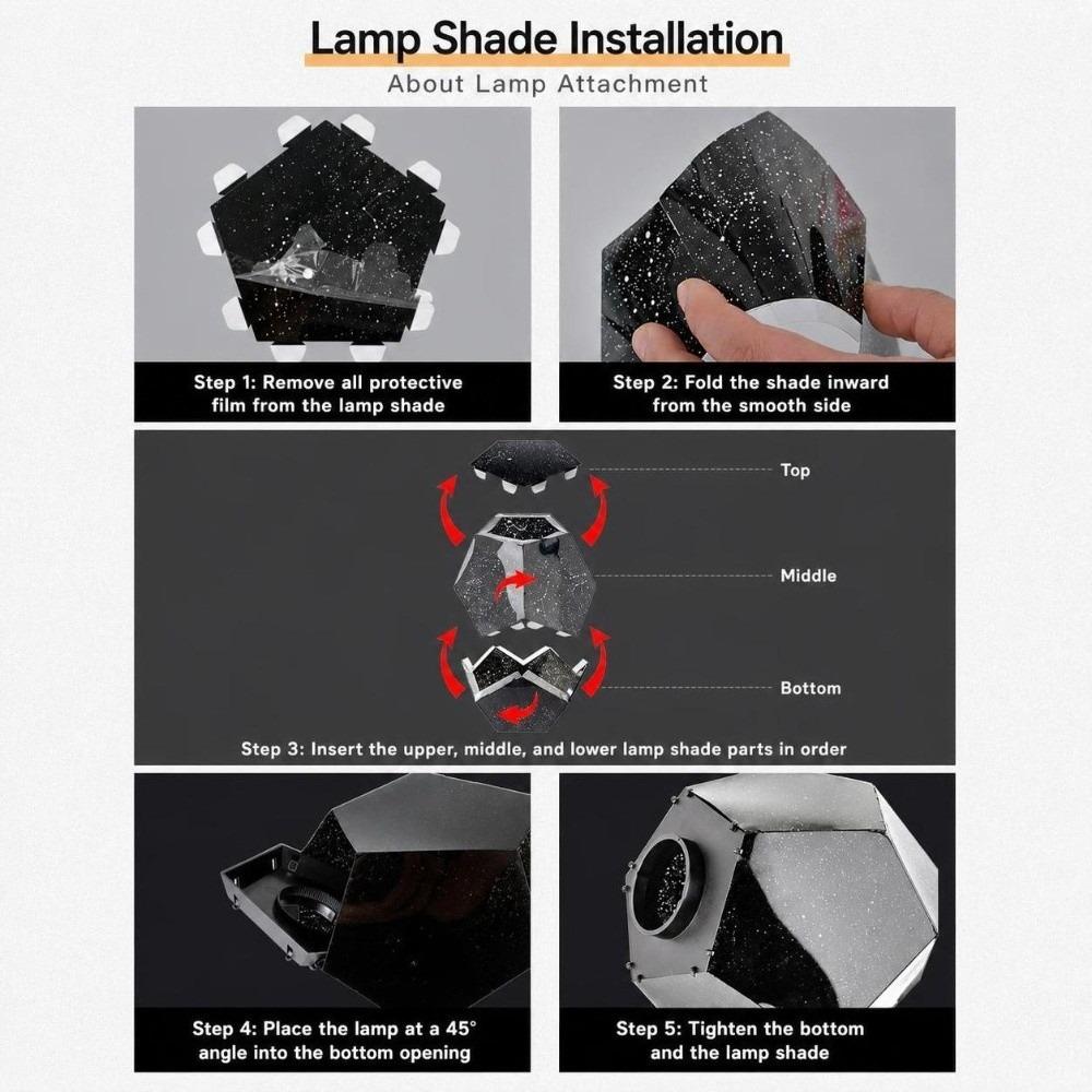 ABS And PET Material Starry Night Lamp USB Powered Planetarium Light  Nighttime Use