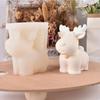 DIY Christmas Elk Candle Silicone Mold Cute Three-Dimensional Animal Elk Candle Plaster Mold