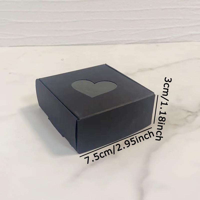 WTEMPO Heart-Shaped Clear Window Paper Gift Boxes Perfect for DIY Crafts & Trinket Packaging Birthday Wedding Party Decor Treat Boxes