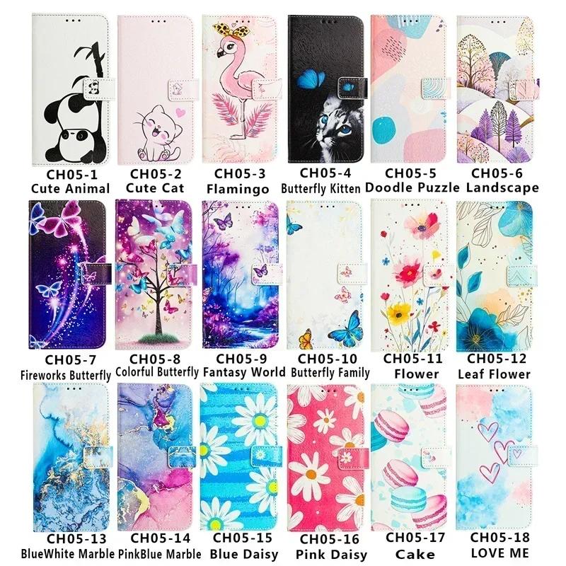 Чехол Pixel 9 для Google Pixel 9 Pro XL Флип Funda Google Pixel 8a 7a 6a 8 Pro 5a 4a 5G Кожаный Кошелек с Рисунком Чехол для Телефона