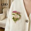 Durable Enamel Pin Brooch Coloring Three Chrysanthemums Design Zinc Alloy Lightweight Coats Suits Sweaters Dresses Badge Party Accessory Dress