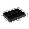 4 Compartments Leatherette Valet Tray Desk Dresser Top Organizer Box for Wallets Coins Keys and