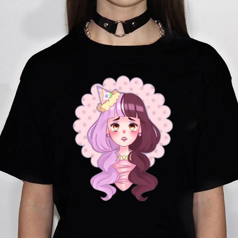 Melanie Martinez Tshirt Aesthetic Cartoon Cry Baby Tshirts Printed Vintage Casual Y2k Grunge Top Tees Summer Harajuku Clothing
