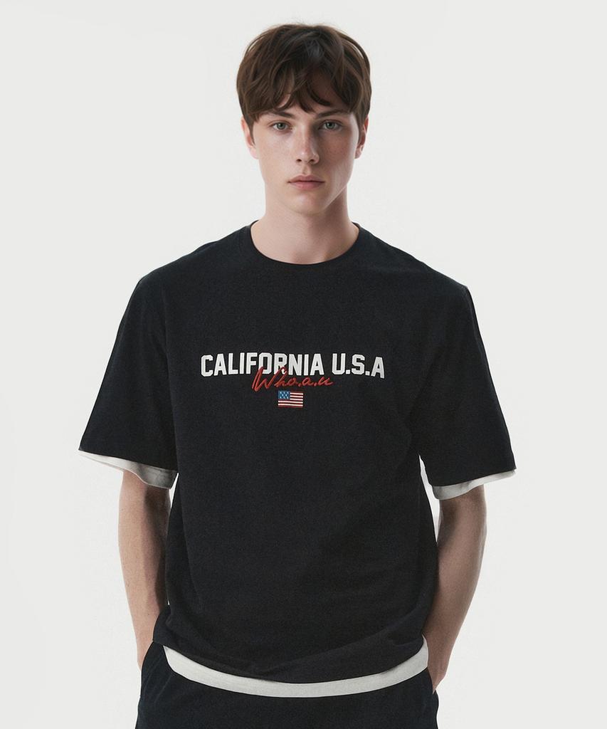 Футболка с логотипом WHO.A.U USA / Whrpg2406U