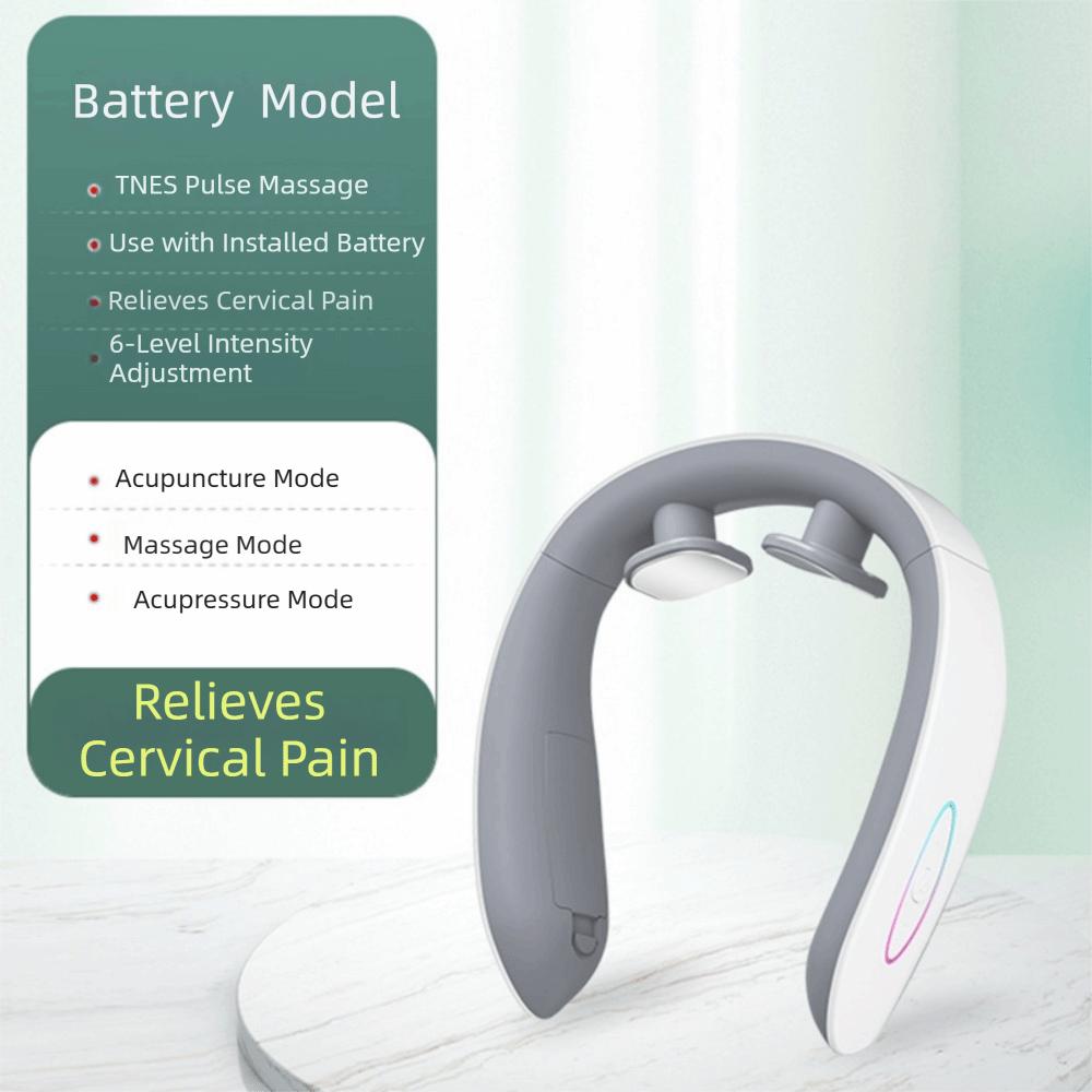 Hot Compress Cervical Spine Massager 8-Head Neck Massager Pulse Neck Device Indoor