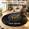 Round Rug Custom NameJCB Pattern Non Slip Carpet Home Floor Decor