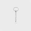 Collet Metal Custom Beads Keyring Silver