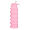 500ML Collapsible Silicone Water Bottle Leak Proof Twist Cap BPA Free Reusable Lightweight Foldable Sports Bottle for Hiking Travel