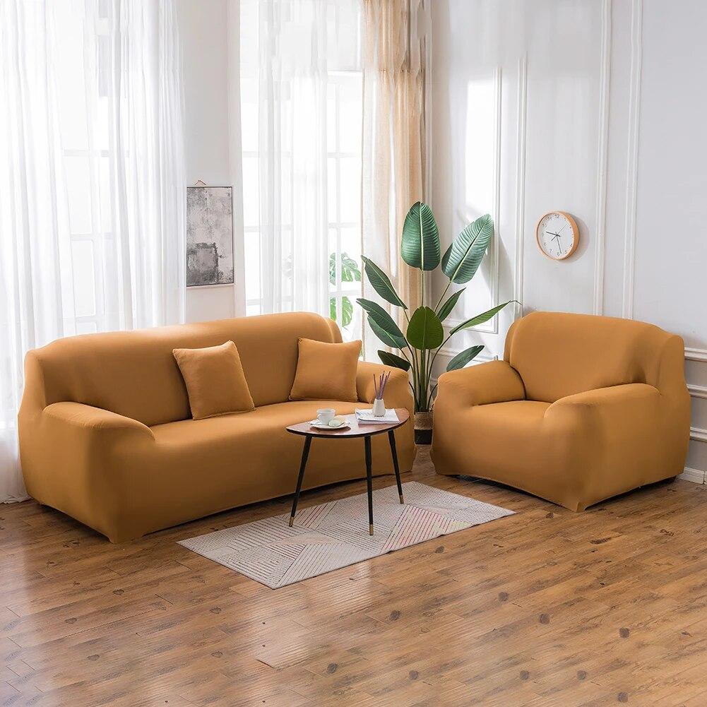 Sofa Color Covers Solid Elastic For Living Room Thicken Sectional Corner Slipcovers Couch Cover L Shape Need Buy 2pcs Cover