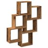 VidaXL Étagère murale sous forme de cube vieux bois 78x15x93 cm, stockage en forme de cube, organisateur en forme de cube, 856594