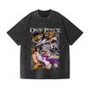 Футболка с принтом One Piece Gear 5 Luffy, винтажная стирка, японский дизайн, высококачественная уличная одежда, мужская одежда, новая стирка Лето 2026