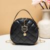Female Cute Cat PU Leather Messenger Bag Round Handbags Crossbody Chain Shoulder Bags