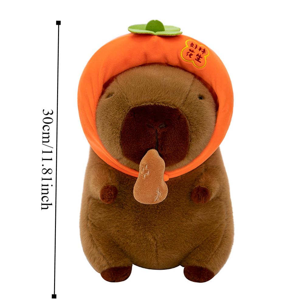 Wearing Headband Capybara Plush Toy Doll Peanut Stuffed Capybara Doll  Children's Day