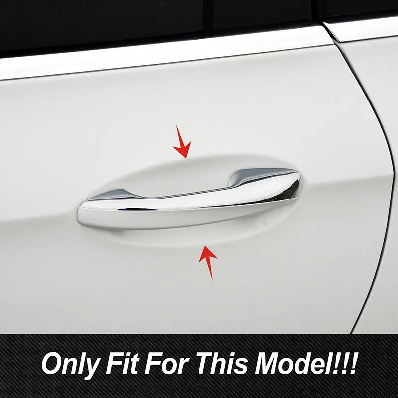 Car Door Handle Bowl Panel Cover Trim Carbon Fiber Pattern Decals For Mercedes Benz E Class W213 2016-2018 Exterior Accessories