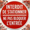 HD Tin Sign Interdit De Stationner Ne Pas Bloquer LEntree Round Metal Wall Art French No Parking Sign Decor