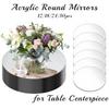 12-30 шт. Акриловые круглые зеркала для столов, центральных элементов 9,8" Зеркала, подставки для свечей, зеркальный поднос для свадеб, мероприятий, толщина 1 мм