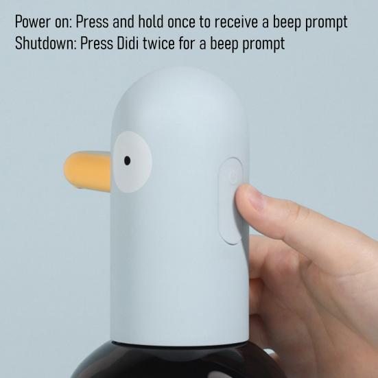 Soap Dispenser Automatic Foaming Hand Soap Dispenser Duck-Shaped Touch-Free Fast Dispensing 0.25s Rechargeable Bathroom Soap Dispenser