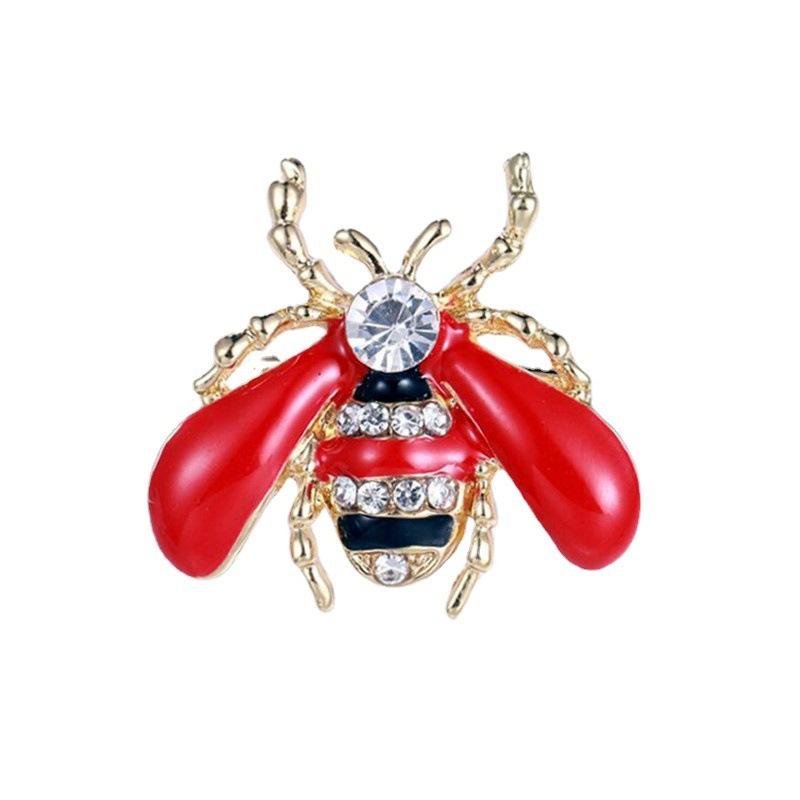 Брошь в виде пчелы с каплями масла, насекомое, антибликовое, пряжка, бриллиантовая брошь, булавка, стразы, женская одежда