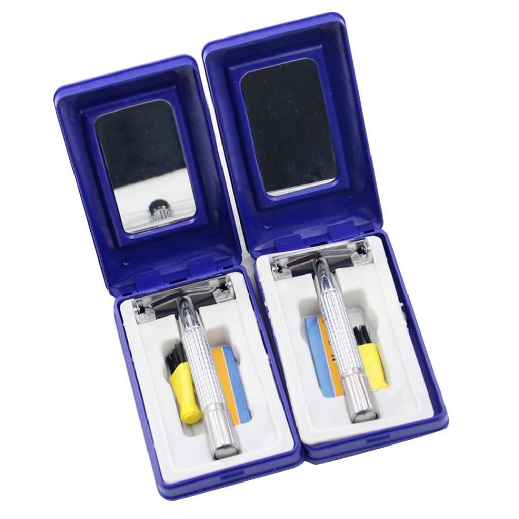 Men's Classic Manual Two-Blade Hair Removal Blade Beard Trimmer Razor